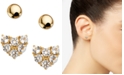 AVA NADRI 2-Pc. Set Crystal Heart Stud Earrings